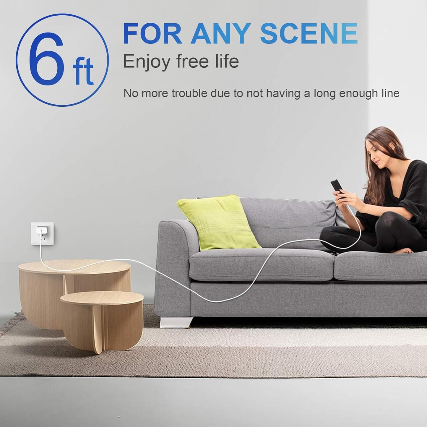 Charger Fast Charging 20W PD USB C Wall Charger with 6FT Fast Charging Cable Compatible iPhone